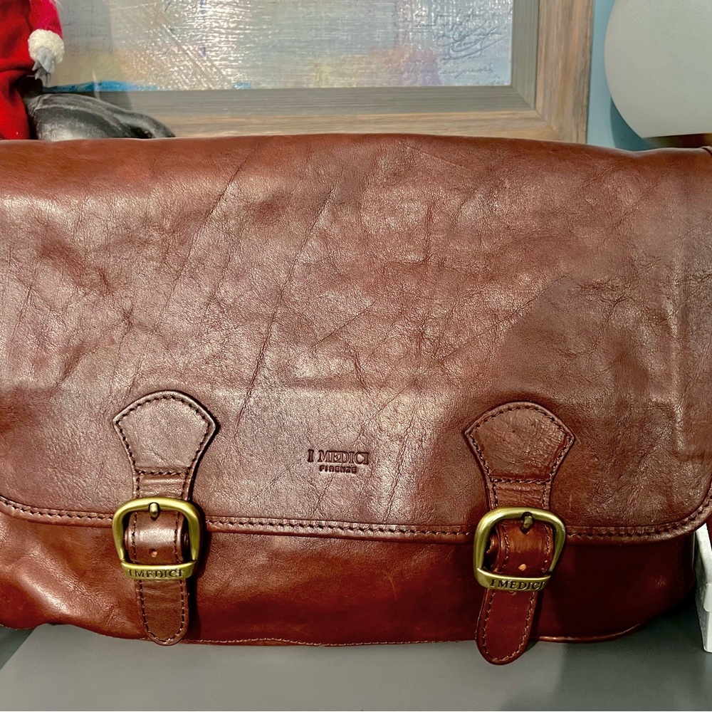 Italian Leather Messenger Bag